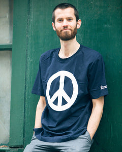 CND logo (peace symbol) T-shirt in navy
