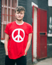 CND logo (peace symbol) T-shirt in red