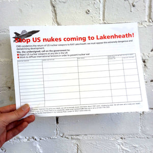 Petition - Stop US nukes coming to Lakenheath! X10